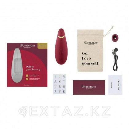 Бесконтактный клиторальный стимулятор Womanizer Premium 2 бордовый от sex shop Extaz фото 4