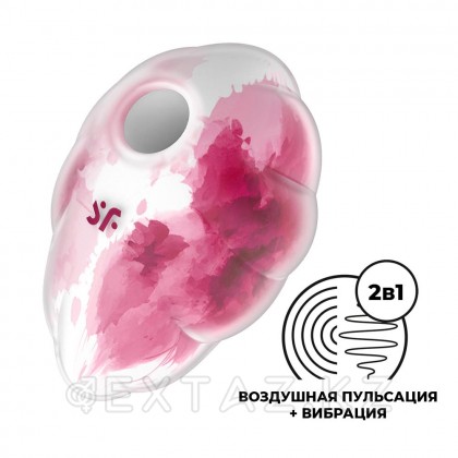Стимулятор клитора с вибрацией и воздушной стимуляцией Satisfyer Cloud Dancer красно-белый от sex shop Extaz