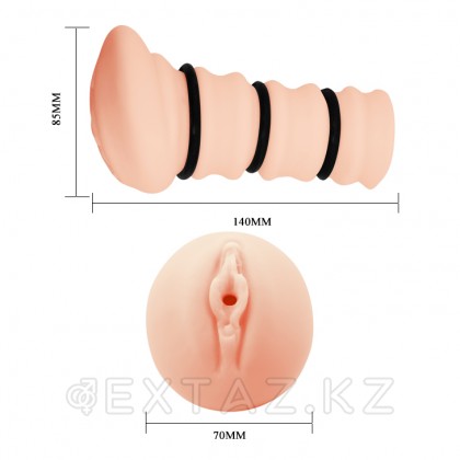 Мастурбатор в виде вагины с 3 кольцами Rossi от sex shop Extaz фото 2
