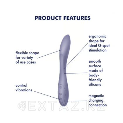 Мульти вибратор Satisfyer G-Spot Flex 2 темно-фиолетовый от sex shop Extaz фото 7