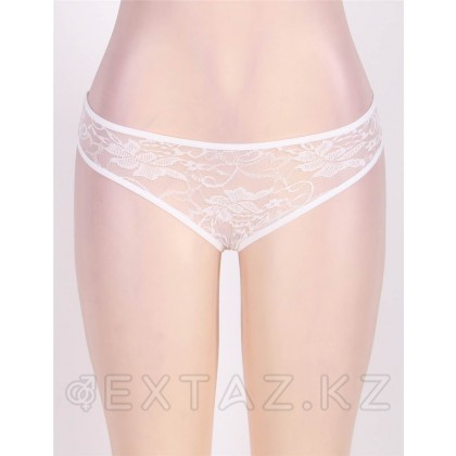 Кружевные трусики с доступом белые (размер XS-S) от sex shop Extaz фото 4