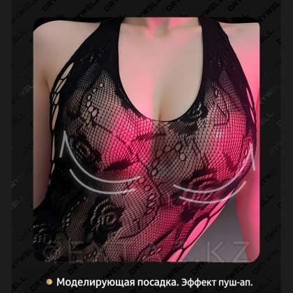 Бодисетка Drywell с кружевным узором «роза» (S-M) от sex shop Extaz фото 13