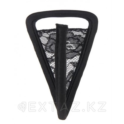Стринги черные, форма С от sex shop Extaz фото 2