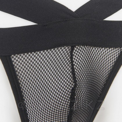 Сетчатые мужские стринги Strappy (L) черные - extaz.kz фото 8 Сетчатые мужские стринги Strappy (L) черные от sex shop Extaz фото 8