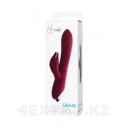 Вибратор с клиторальным стимулятором L'EROINA by TOYFA Sangra бордовый 20,5 см. от sex shop Extaz фото 2