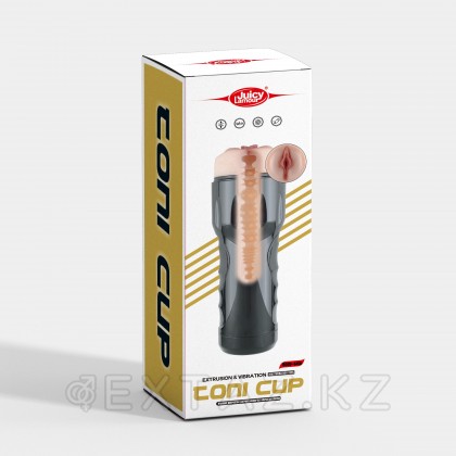 Реалистичный мастурбатор в тубе Toni с вибрацией от sex shop Extaz фото 11