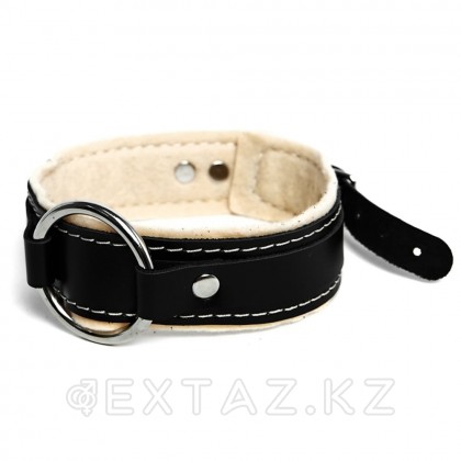 Ошейник с мягкой бежевой подкладкой Crazy Handmade от sex shop Extaz