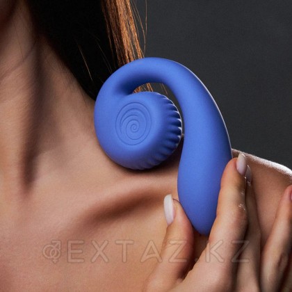 Двойной стимулятор точки G SVibe Snail GIZI Lite juicy blueberry, голубой от sex shop Extaz фото 11