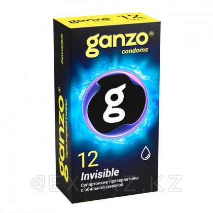 Презервативы GANZO Invisible, гладкие супертонкие с доп.смазкой, 12 шт от sex shop Extaz