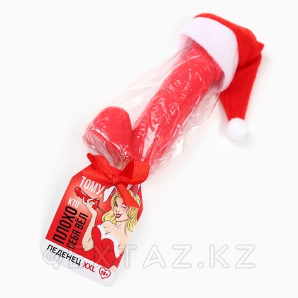 Леденец на палочке XXL «Новый год: Плохо себя вел» 18+, клубника, 140 г от sex shop Extaz фото 5