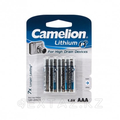 Батарейка, CAMELION, FR03-BP4, Lithium P7, AAA, 1.5V, 1250 mAh, 4 шт. в блистере от sex shop Extaz