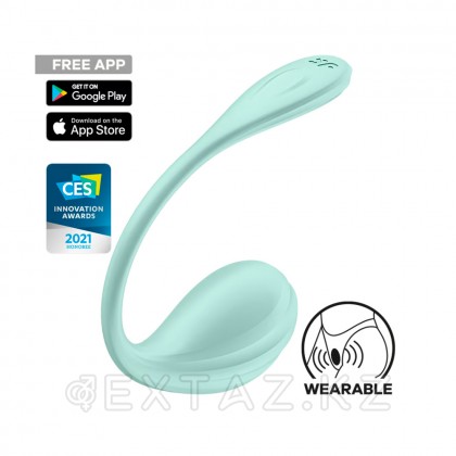Виброяйцо Satisfyer Smooth Petal бирюзовый (Connect App) от sex shop Extaz фото 2