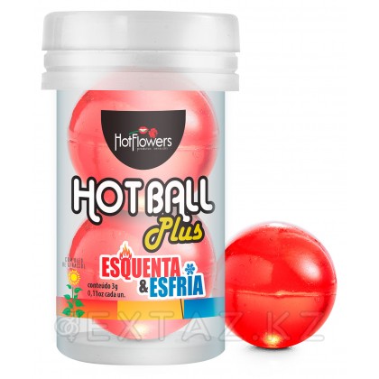 Лубрикант HOT BALL PLUS на масляной основе в виде двух шариков с охлаждающе-разогревающим эффектом от sex shop Extaz