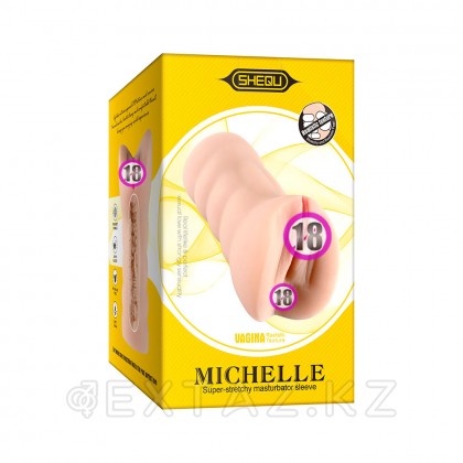 Реалистичный мастурбатор в виде вагины и половых губ Michelle от sex shop Extaz фото 8