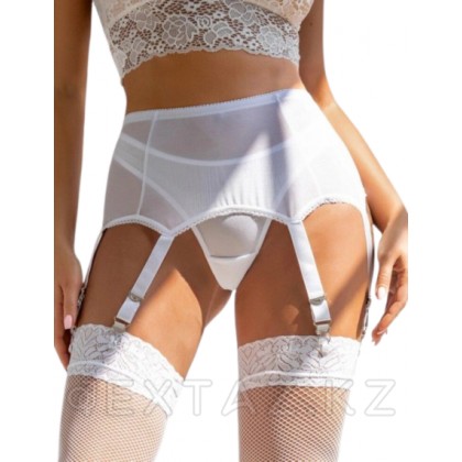 Пояс белый для чулок с ремешками на клипсах (XS-S) от sex shop Extaz