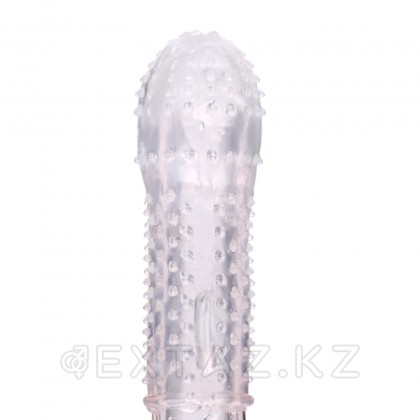 Насадка на пенис массажная с усиками прозрачная Оки Чпоки  от sex shop Extaz фото 6