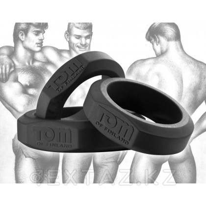 Эрекционные кольца Tom of Finland - 3 шт. разного диаметра от sex shop Extaz фото 3