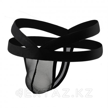 Сетчатые мужские стринги Strappy (S) черные - extaz.kz фото 6 Сетчатые мужские стринги Strappy (S) черные от sex shop Extaz фото 6