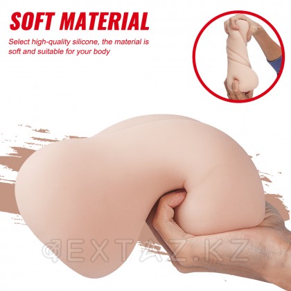 Реалистичный компактный мастурбатор Aggie с вибрацией от sex shop Extaz фото 9