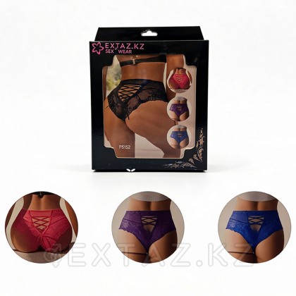 Трусики на высокой посадке Lace Strappy, розовые, XL-2XL от sex shop Extaz фото 2