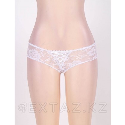 Трусики кружевные с завязками белые (размер XS-S) от sex shop Extaz фото 3