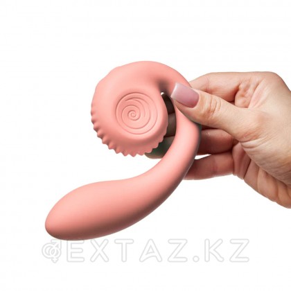Двойной стимулятор точки G SVibe Snail GIZI персиково-розовый от sex shop Extaz фото 4