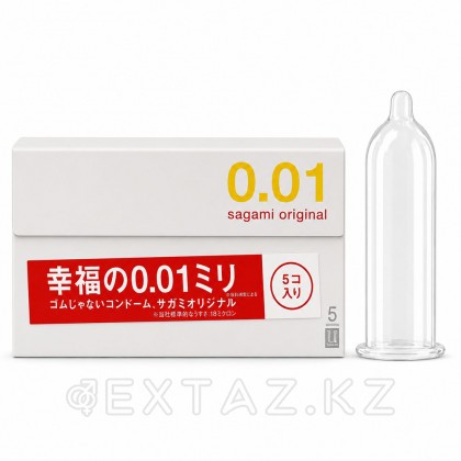 Презервативы полиуретановые Sagami Original 0.01, 5 шт. от sex shop Extaz