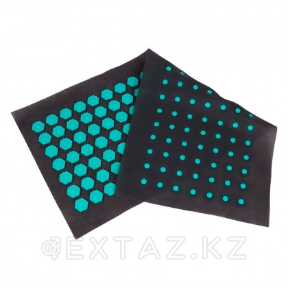 Ипликатор-коврик, тёмно-серый и бирюзовый, 28 × 64 см от sex shop Extaz