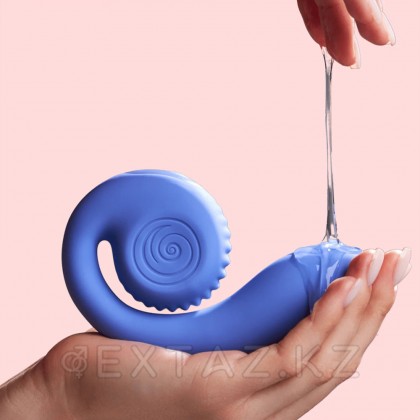 Двойной стимулятор точки G SVibe Snail GIZI Lite juicy blueberry, голубой от sex shop Extaz фото 13