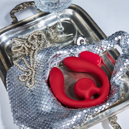 Стимулятор для пар SVibe Snail GIZI DUO бордовый от sex shop Extaz фото 6