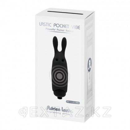 Карманный вибратор-кролик Rabbit Adrien Lastic черный от sex shop Extaz фото 2