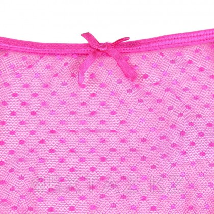 Трусики на высокой посадке Lace Strappy розовые (размер XL-2XL) от sex shop Extaz фото 10