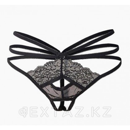 Черные трусики с доступом и переплетением лент сзади (Easy to love) (S/M; 42-44) от sex shop Extaz фото 2