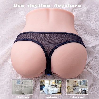 Реалистичный двойной мастурбатор Olga с вибрацией от sex shop Extaz фото 3