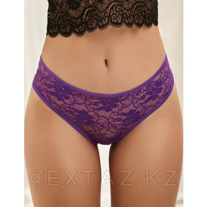 Кружевные трусики с доступом, фиолетовые, XS-S от sex shop Extaz фото 3