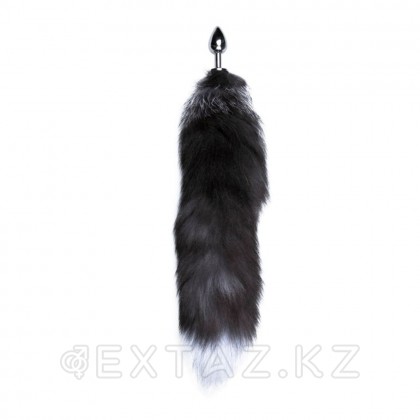 Анальный плаг с лисьим хвостом Black and White Fox Tail от Alive от sex shop Extaz фото 2