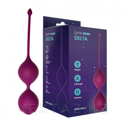 Шарики Кегеля со смещенным центром тяжести Delta, цвет сливовый от sex shop Extaz фото 5