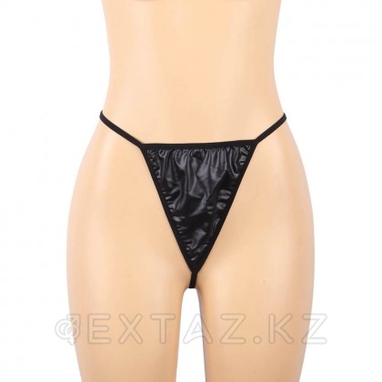 Кожаное платье с кружевной отделкой Ohyeah Sexy lace +стринги, S-M от sex shop Extaz фото 8