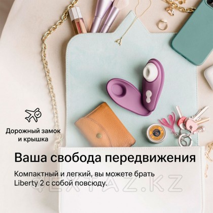 Бесконтактный клиторальный стимулятор Womanizer Liberty 2, фиолетовый от sex shop Extaz фото 14