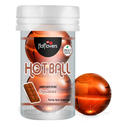 Лубрикант AROMATIC HOT BALL на масляной основе в виде двух шариков (аромат шоколада) от sex shop Extaz