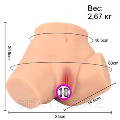 Реалистичный двойной мастурбатор Aiva (вагина+анус) от sex shop Extaz фото 6