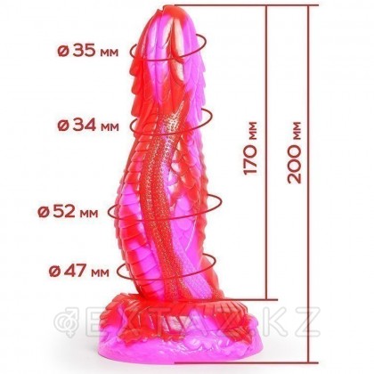 Фаллоимитатор Magic Hero (19×5,4 см) розово-красный от sex shop Extaz фото 2