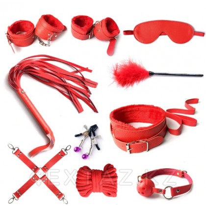 БДСМ набор 10 предметов, красный от sex shop Extaz