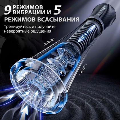 Мастурбатор 2 в 1  с функцией всасывания и вакуумная помпа от sex shop Extaz фото 5