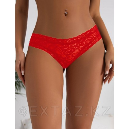Трусики Sexy Lace кружевные (XL-2XL) красные от sex shop Extaz фото 2