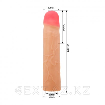 Реалистичная насадка на пенис Kylian, 19,5 см, телесная от sex shop Extaz фото 5