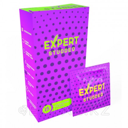 Презервативы EXPERT Studded, облегающие, точечные, 15 шт от sex shop Extaz фото 2