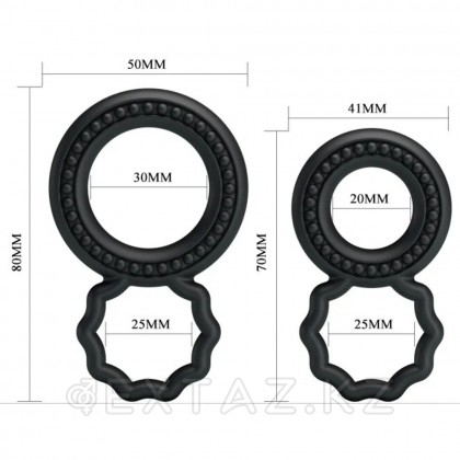 Комплект двойных эрекционных колец Ring power 2 шт. от sex shop Extaz фото 3