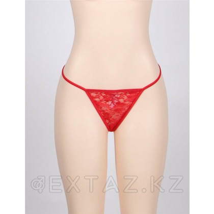 Стринги женские Delicate красные с цветочным принтом (размер XL) от sex shop Extaz фото 3