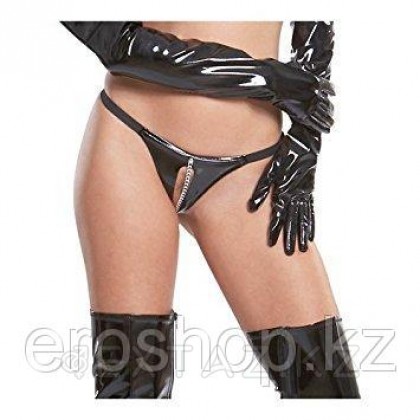 Виниловые стринги (S/M) - Black Level (пр. Германия)  от sex shop Extaz фото 2